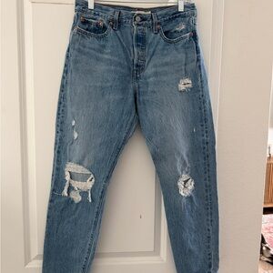 Levi's Distressed Blue Jeans for Women